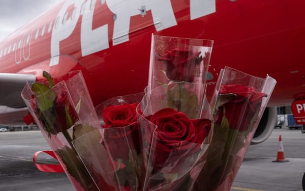 Un toque islandés para Sant Jordi: PLAY sorprende con rosas a las alturas